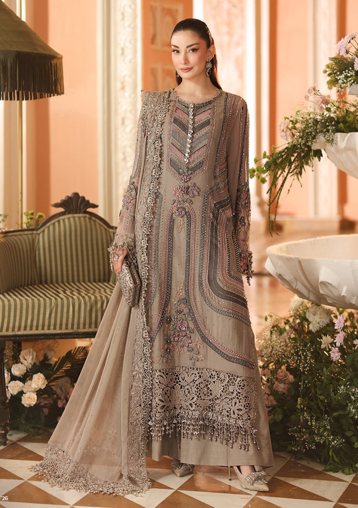 Maria B - Royale Tea Affair - Chiffons 26 - D#01  (2PCS)
