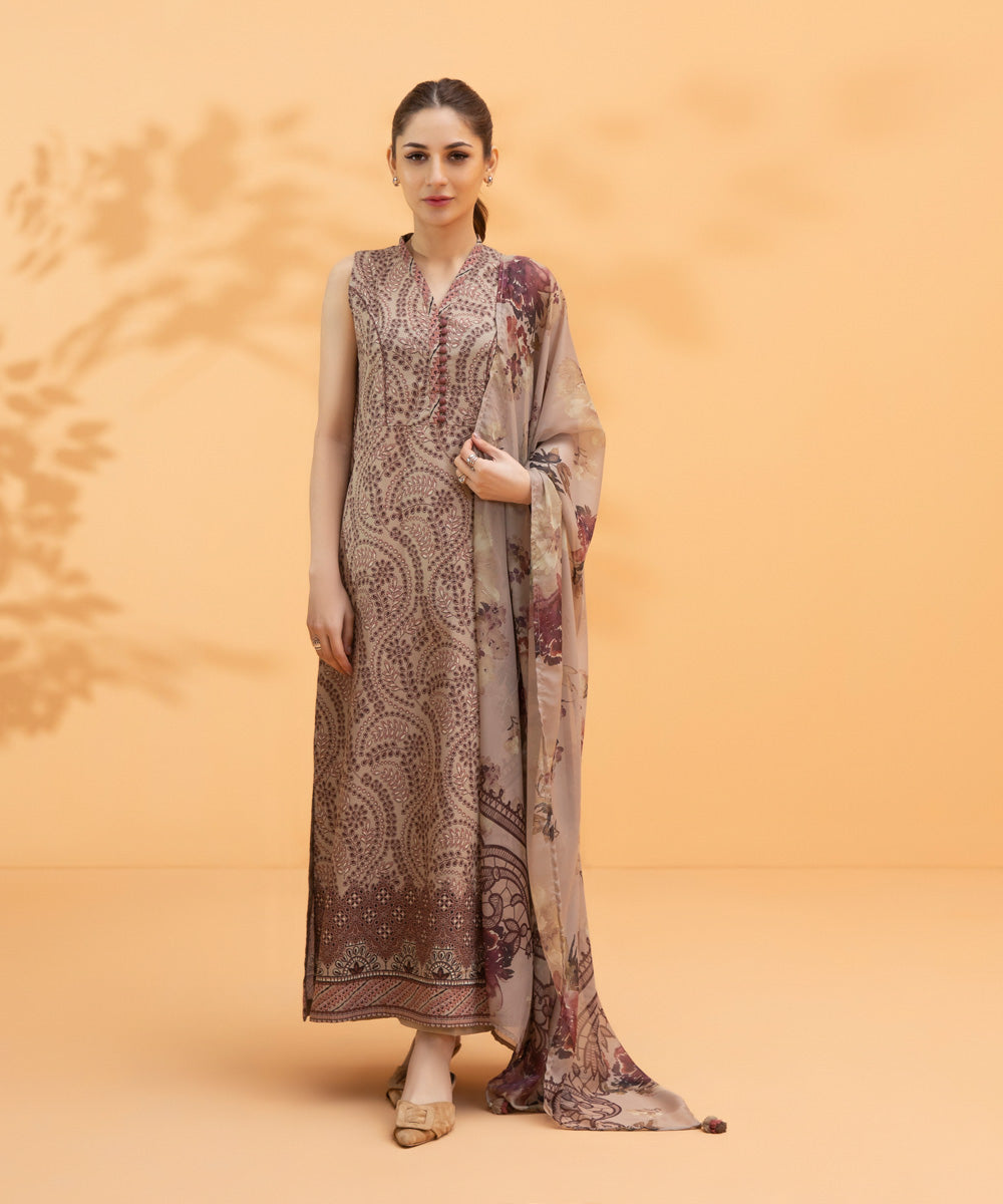 SAPPHIRE | UNSTITCHED 3-PIECE | EXCLUSIVE DIGITAL PRINTED LAWN