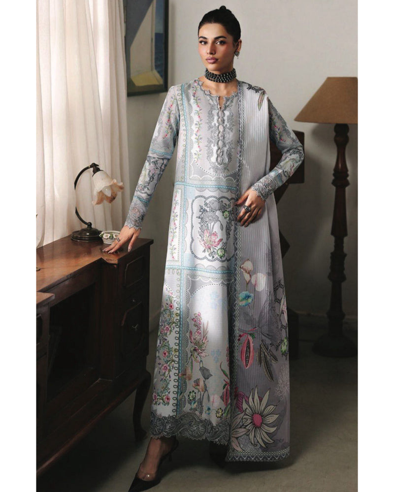 Agha Noor | Digital Printed Premier Lawn Summer 2026 | Design 06 | Unstitched 3-Piece Suit