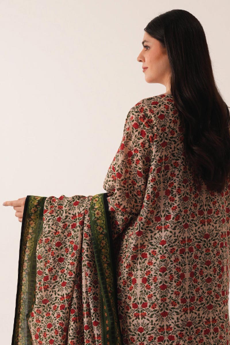 Agha Noor 3 Piece - Digital Printed Khaddar Suit JDOAN02