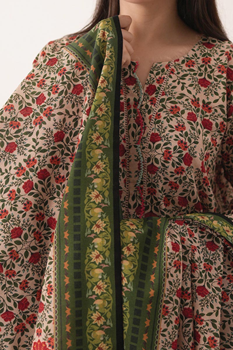 Agha Noor 3 Piece - Digital Printed Khaddar Suit JDOAN02