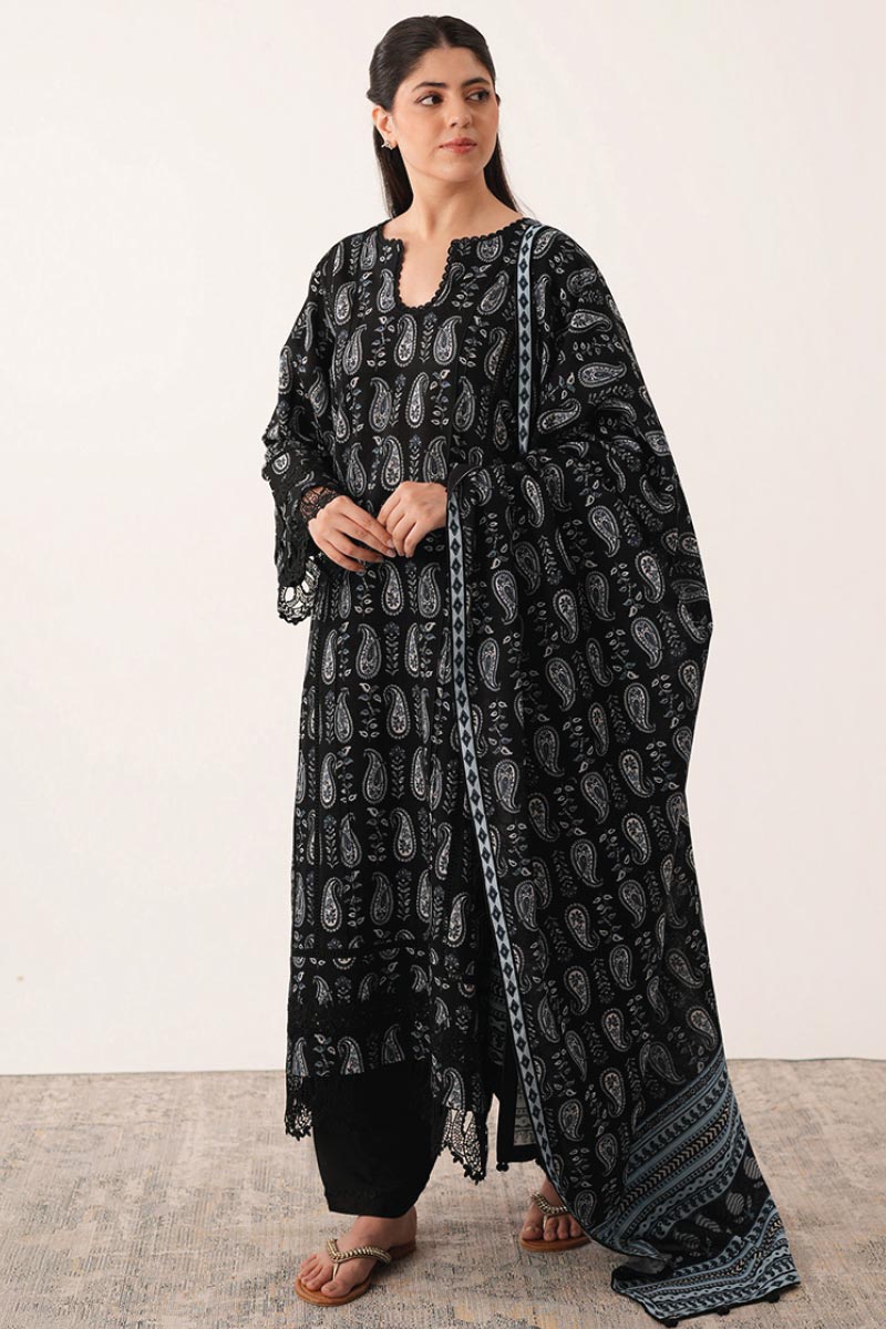 Agha Noor 3 Piece - Digital Printed Khaddar Suit JDOAN05