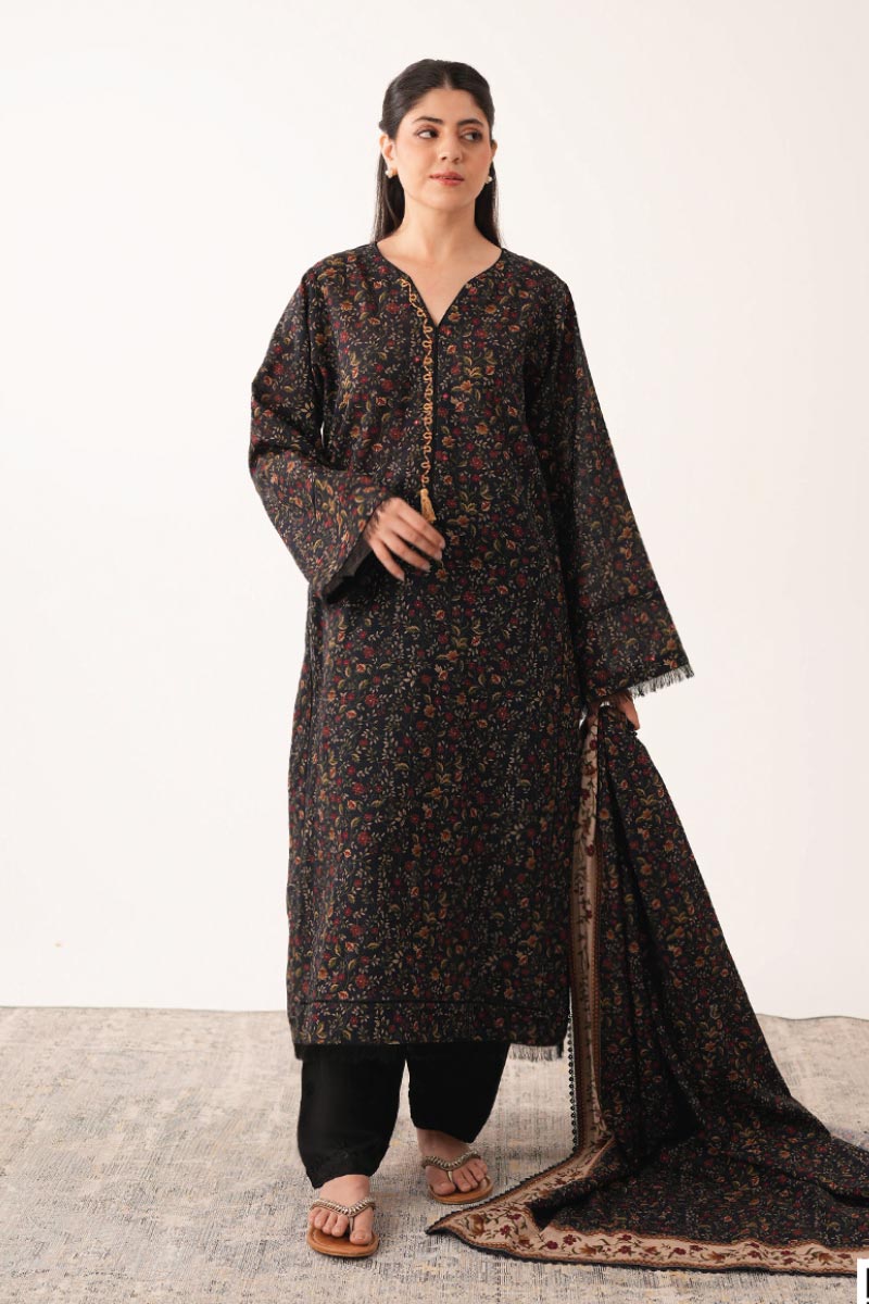 Agha Noor 3 Piece - Digital Printed Khaddar Suit JDOAN06