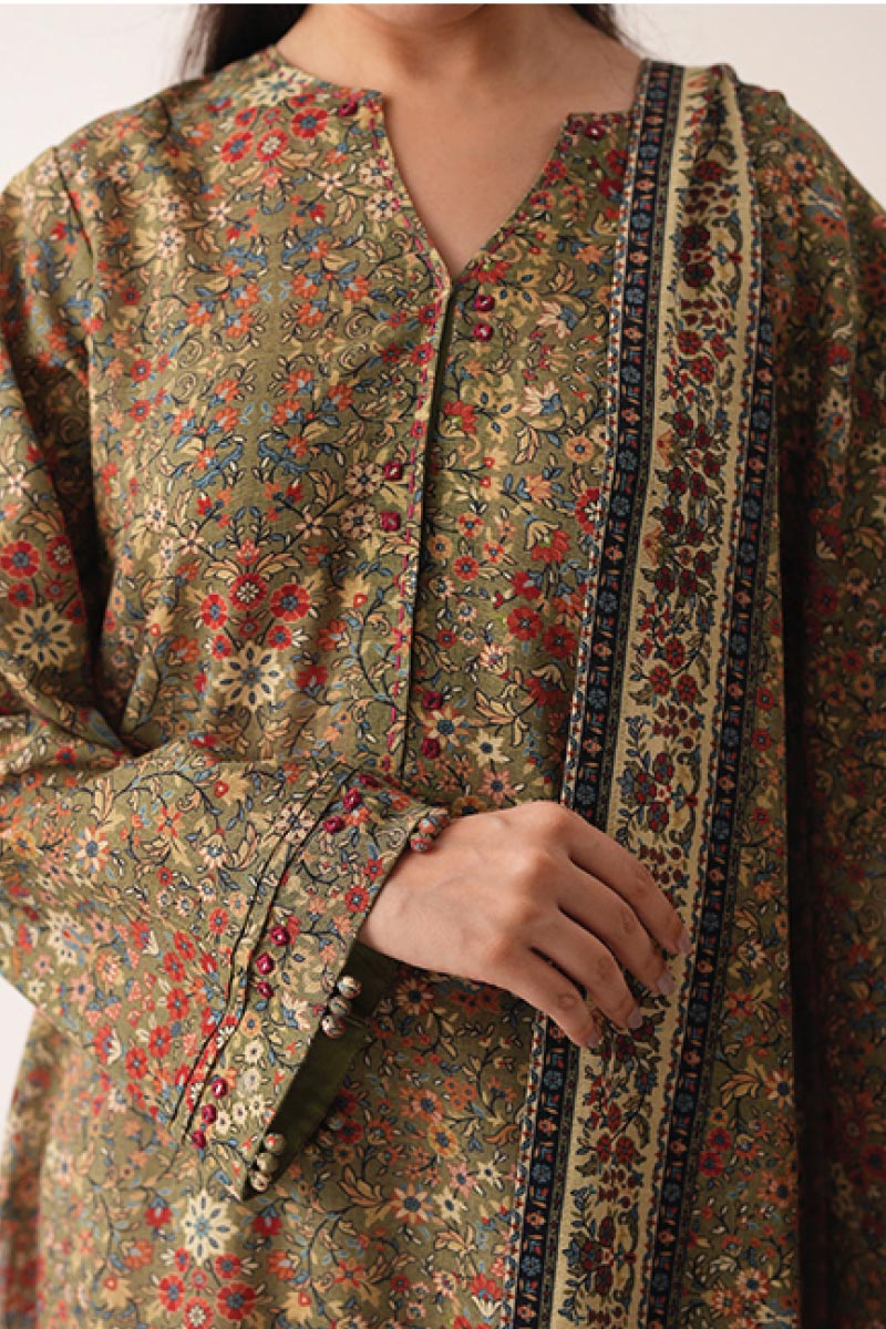 Agha Noor 3 Piece - Digital Printed Khaddar Suit JDOAN08