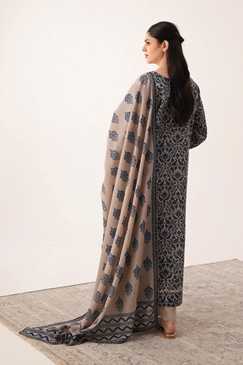 Agha Noor 3 Piece - Digital Printed Khaddar Suit JDOAN09