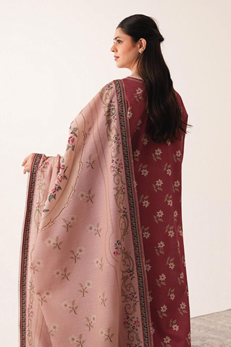 Agha Noor 3 Piece - Digital Printed Khaddar Suit JDOAN10