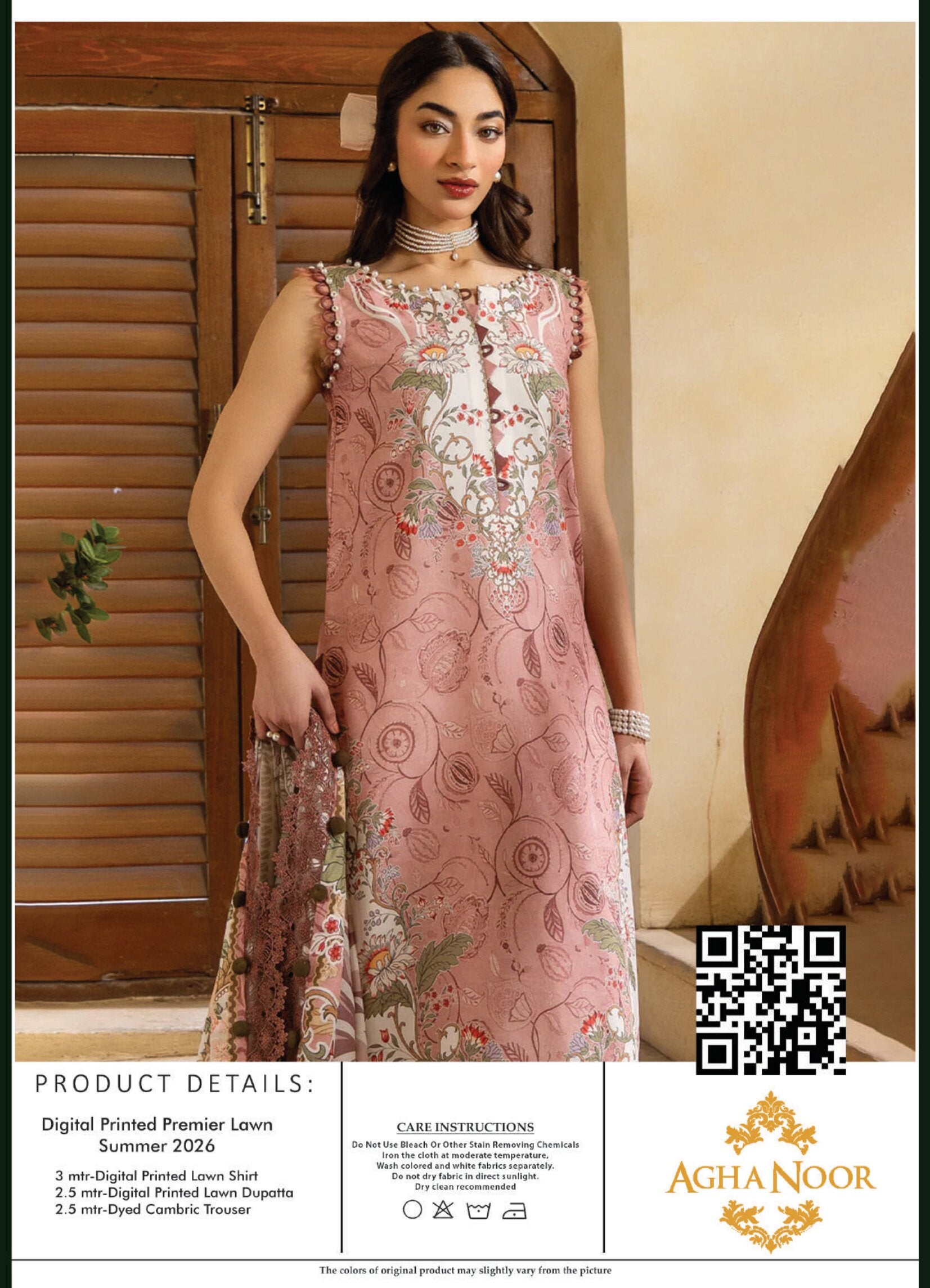 AGHA NOOR | UNSTITCHED 3-PIECE | DIGITAL PRINTED LAWN SUIT
