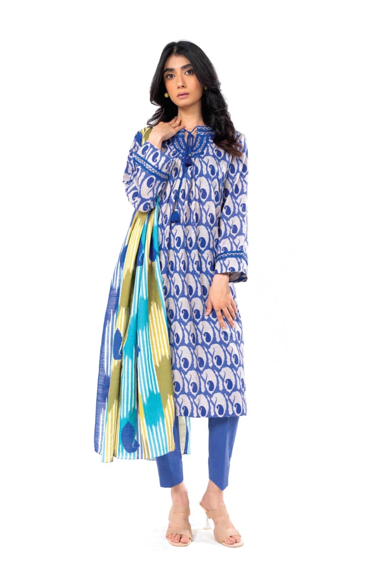 Alkaram Studio Winter Khaddar 3-Piece Unstitched Suit JDOAKS06