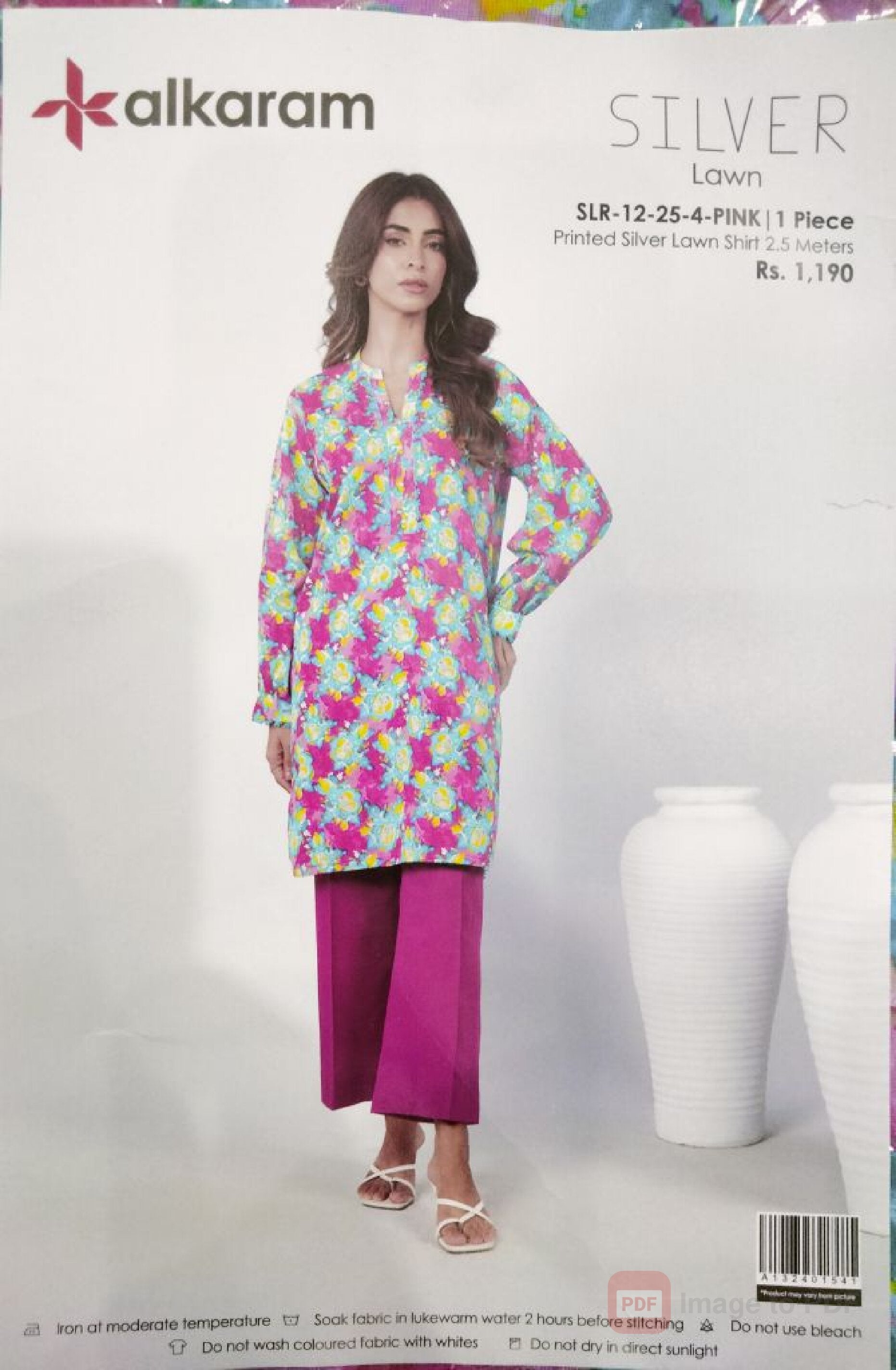 Alkaram | 1-Piece Unstitched | Printed Shirt Only
