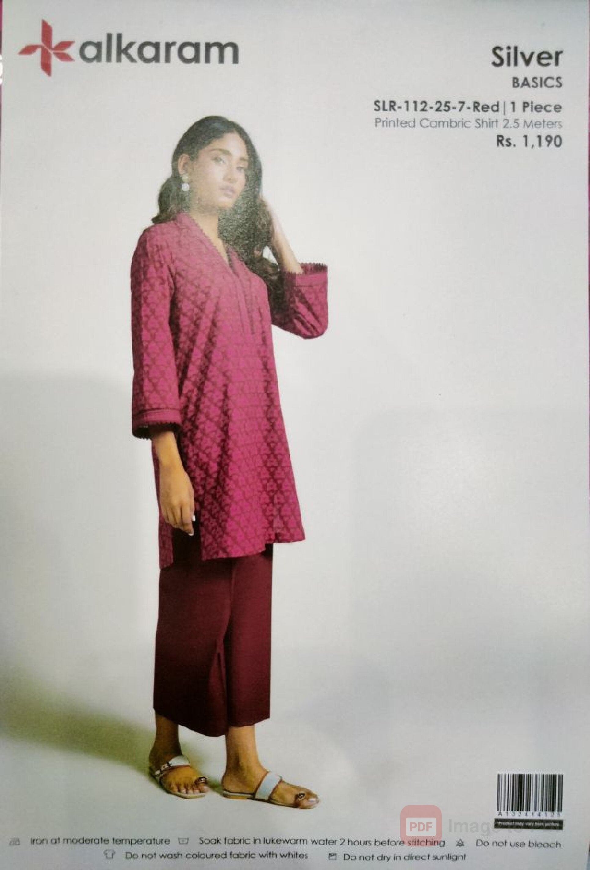Alkaram | 1-Piece Unstitched | Printed Shirt Only