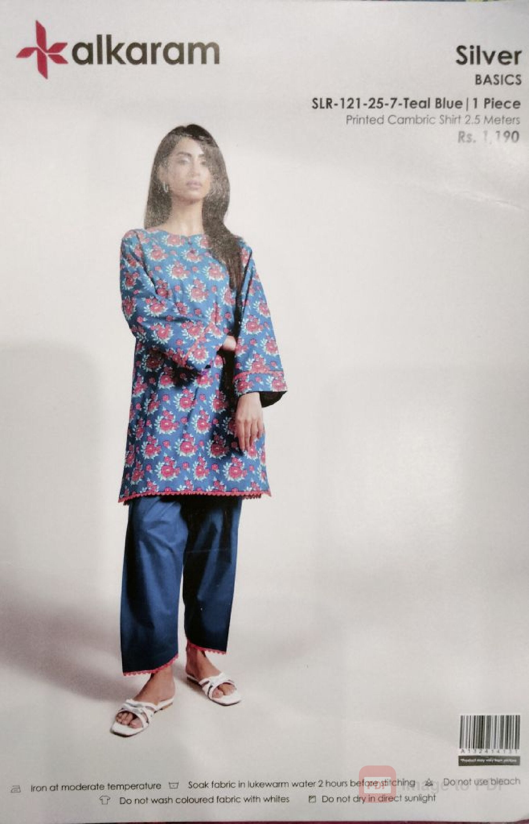 Alkaram | 1-Piece Unstitched | Printed Shirt Only
