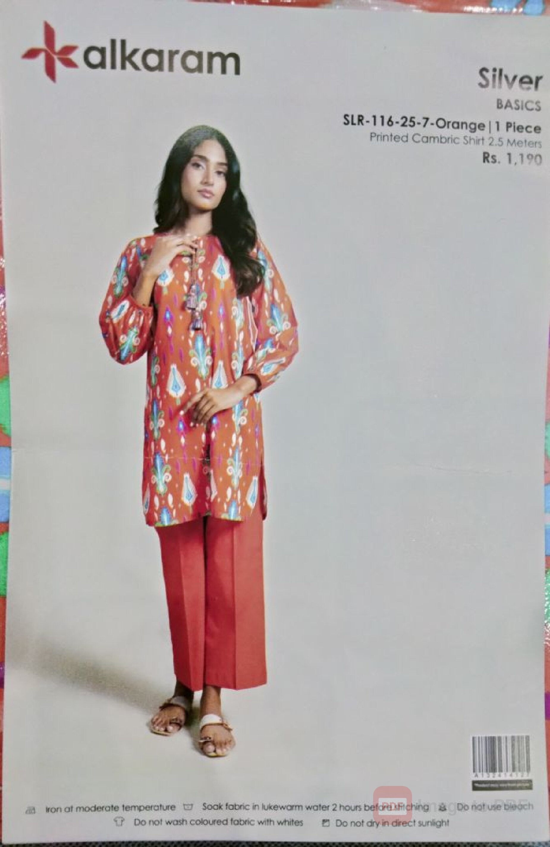 Alkaram | 1-Piece Unstitched | Printed Shirt Only