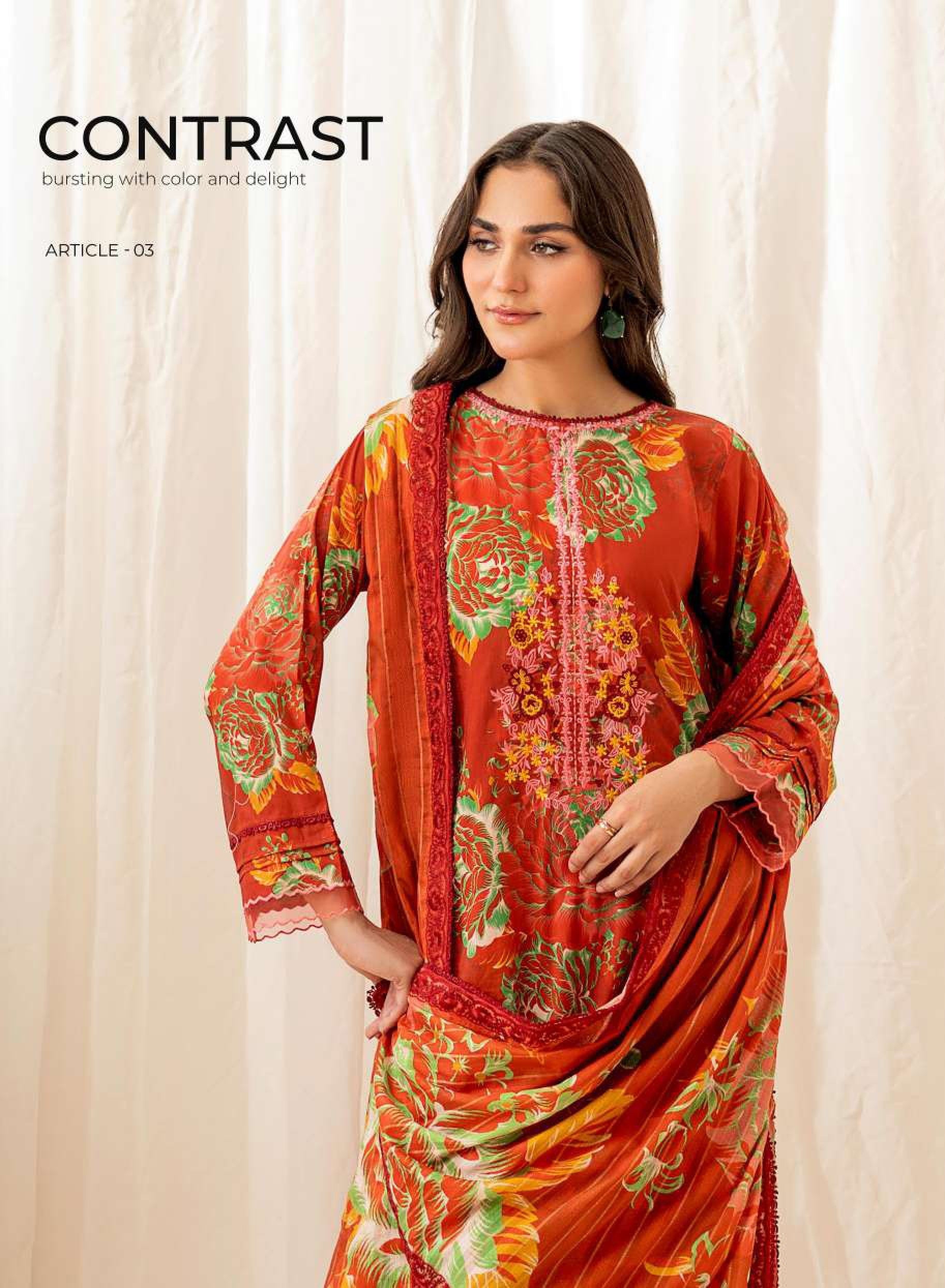 Gull Jee | Premium ZIVA | VOL-21 | Article 03 | Unstitched 3-Piece Digital Printed Lawn Suit