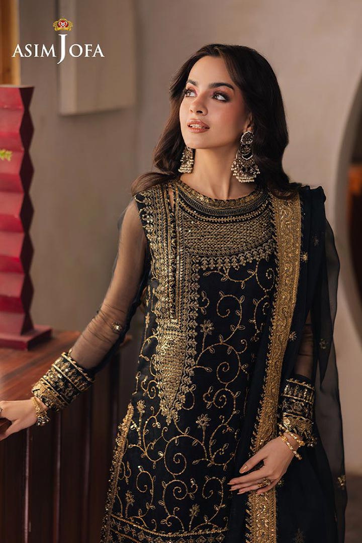 Asim Jofa 3-Piece Unstitched Embroidered Suit JDOAJ01