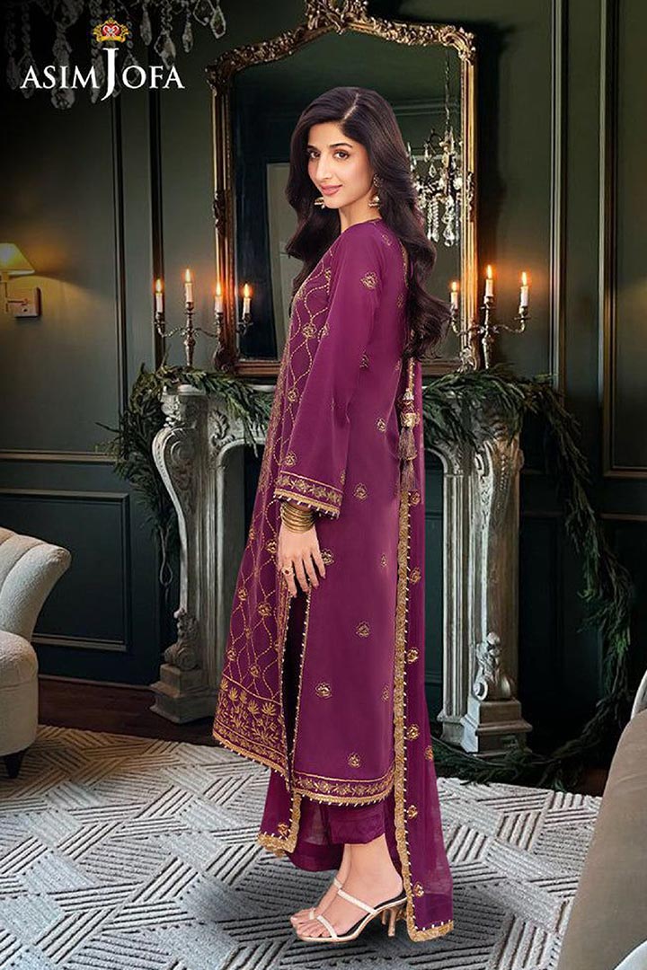 Asim Jofa 3-Piece Unstitched Embroidered Suit JDOAJ010