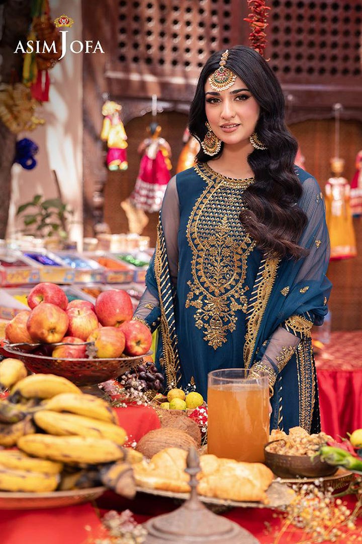 Asim Jofa 3-Piece Unstitched Embroidered Suit JDOAJ011