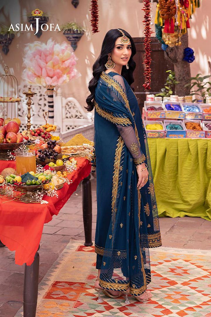 Asim Jofa 3-Piece Unstitched Embroidered Suit JDOAJ011