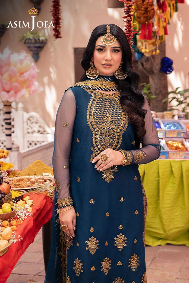 Asim Jofa 3-Piece Unstitched Embroidered Suit JDOAJ011