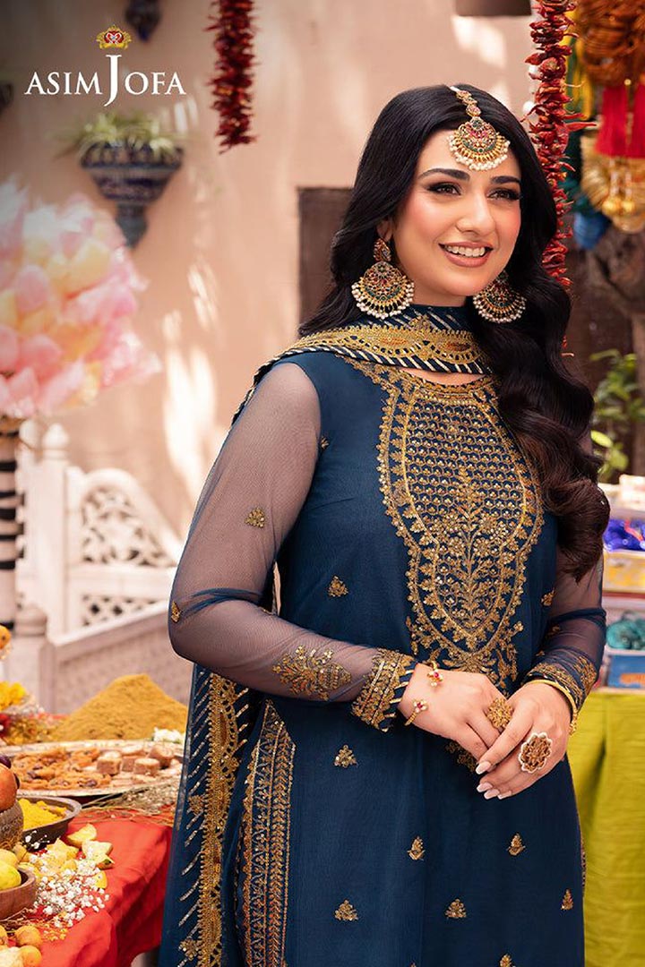 Asim Jofa 3-Piece Unstitched Embroidered Suit JDOAJ011