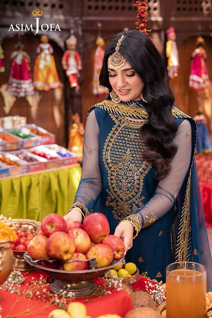 Asim Jofa 3-Piece Unstitched Embroidered Suit JDOAJ011