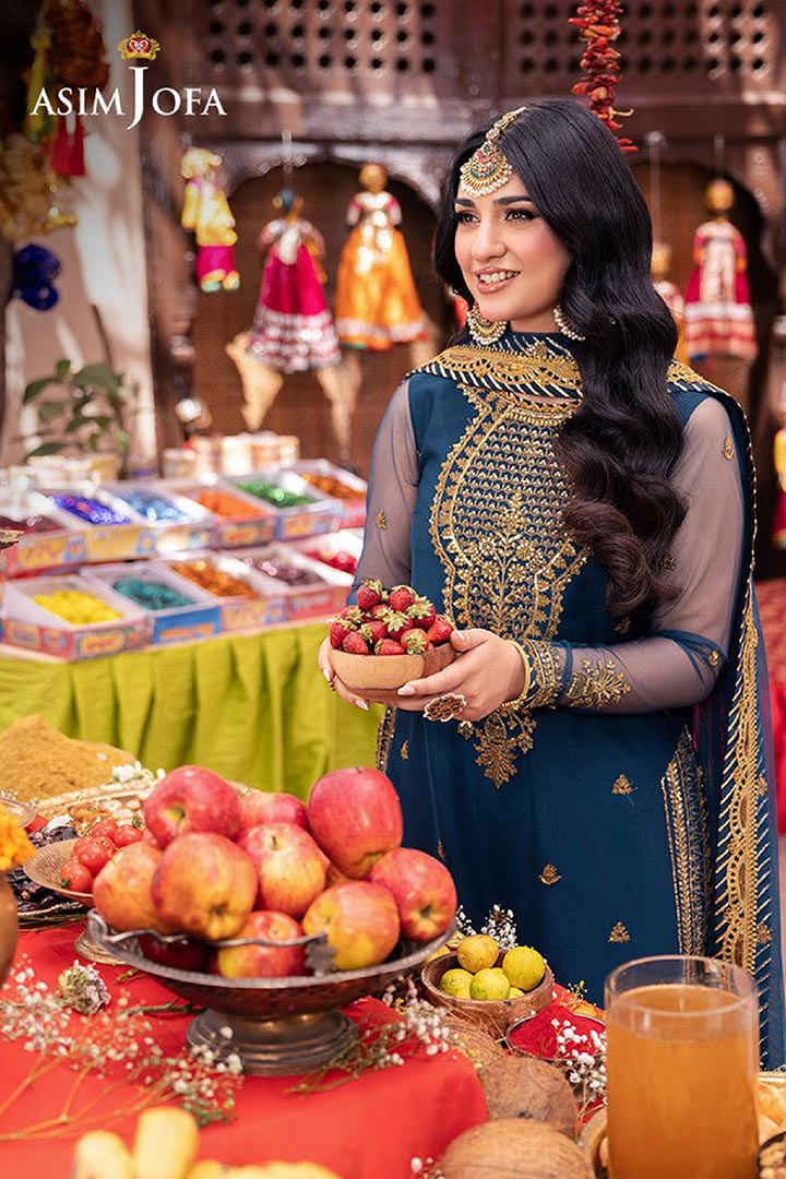 Asim Jofa 3-Piece Unstitched Embroidered Suit JDOAJ011