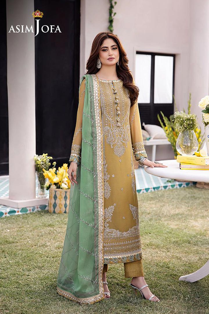 Asim Jofa 3-Piece Unstitched Embroidered Suit JDOAJ02