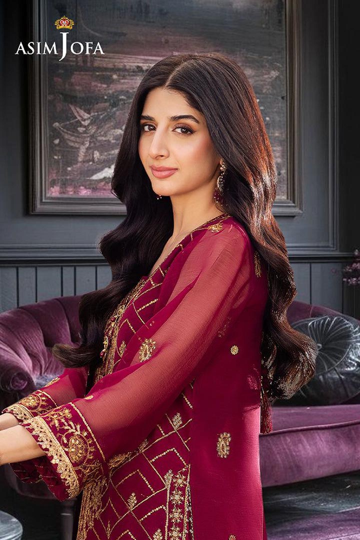 Asim Jofa 3-Piece Unstitched Embroidered Suit JDOAJ06