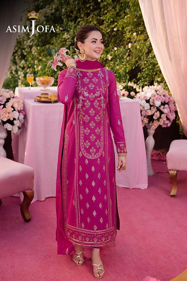 Asim Jofa 3-Piece Unstitched Embroidered Suit JDOAJ08