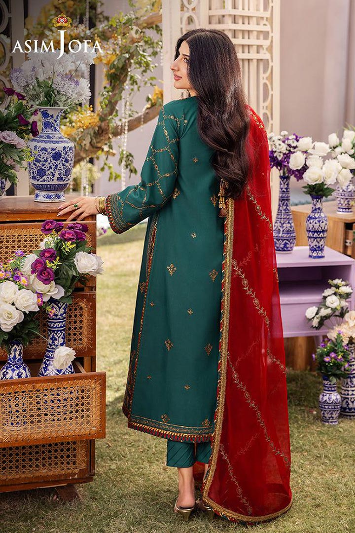 Asim Jofa 3-Piece Unstitched Embroidered Suit JDOAJ09