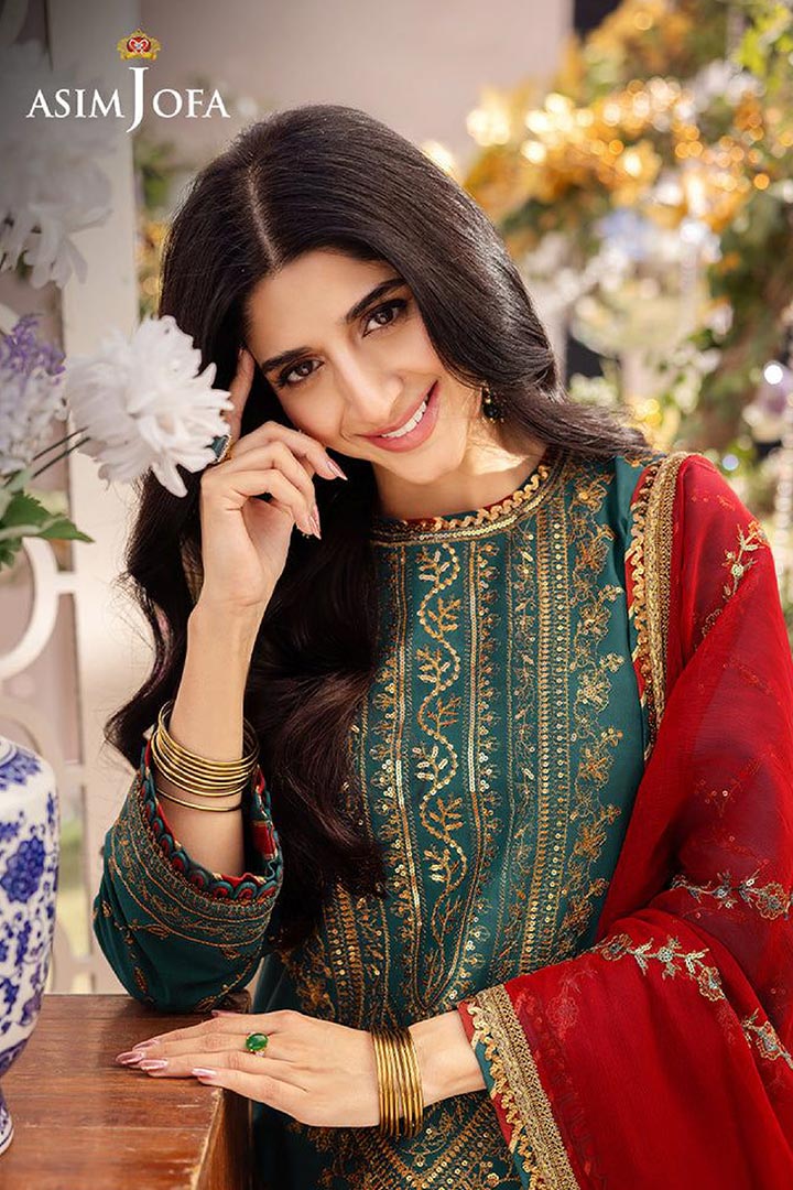 Asim Jofa 3-Piece Unstitched Embroidered Suit JDOAJ09