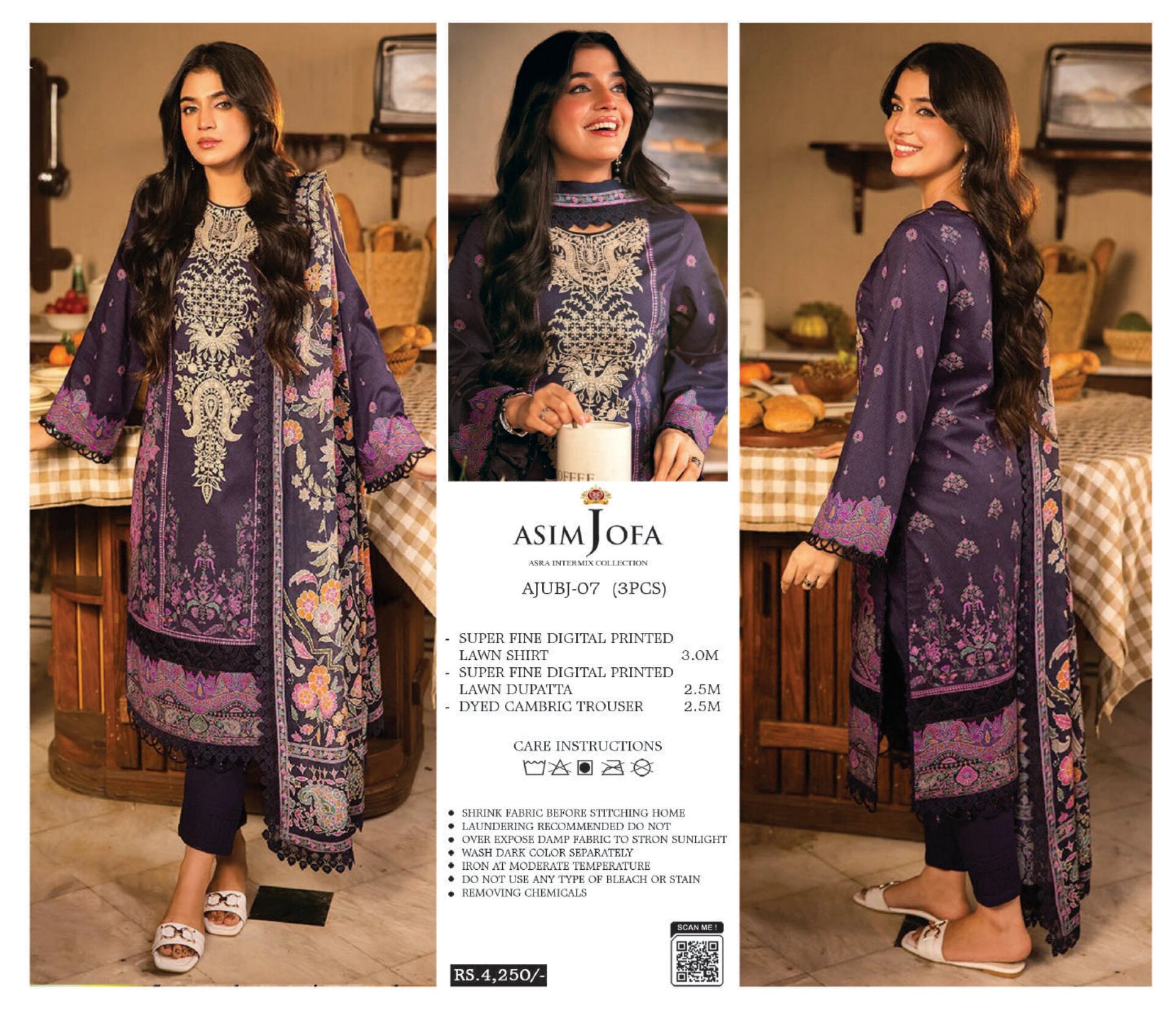 ASIM JOFA | UNSTITCHED 3-PIECE | PRINTED LAWN SUIT 31