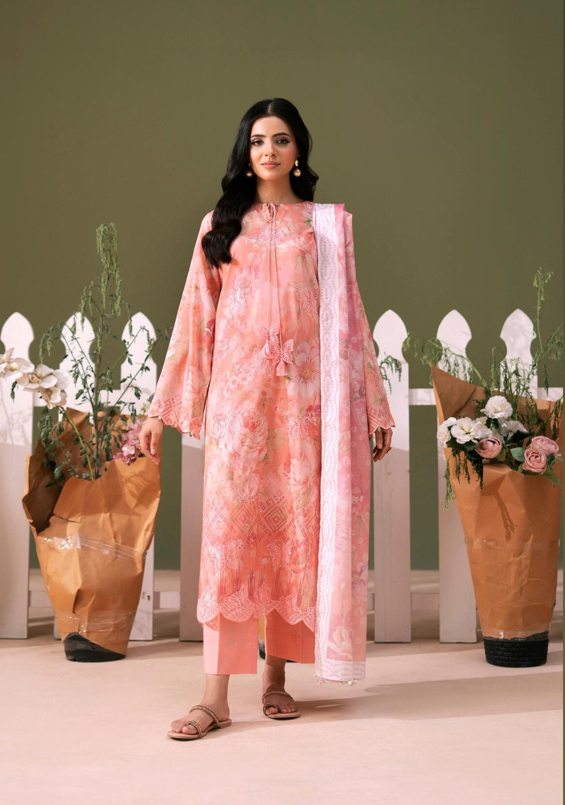 GULLJEE BLOOM | 3-PIECE UNSTITCHED | EMBROIDERED PRINTED LAWN SUIT