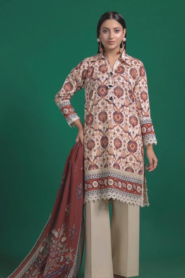 Bonanza Satrangi 3-Piece Unstitched Ikkat Mist - WU3PPBS25LI7A38