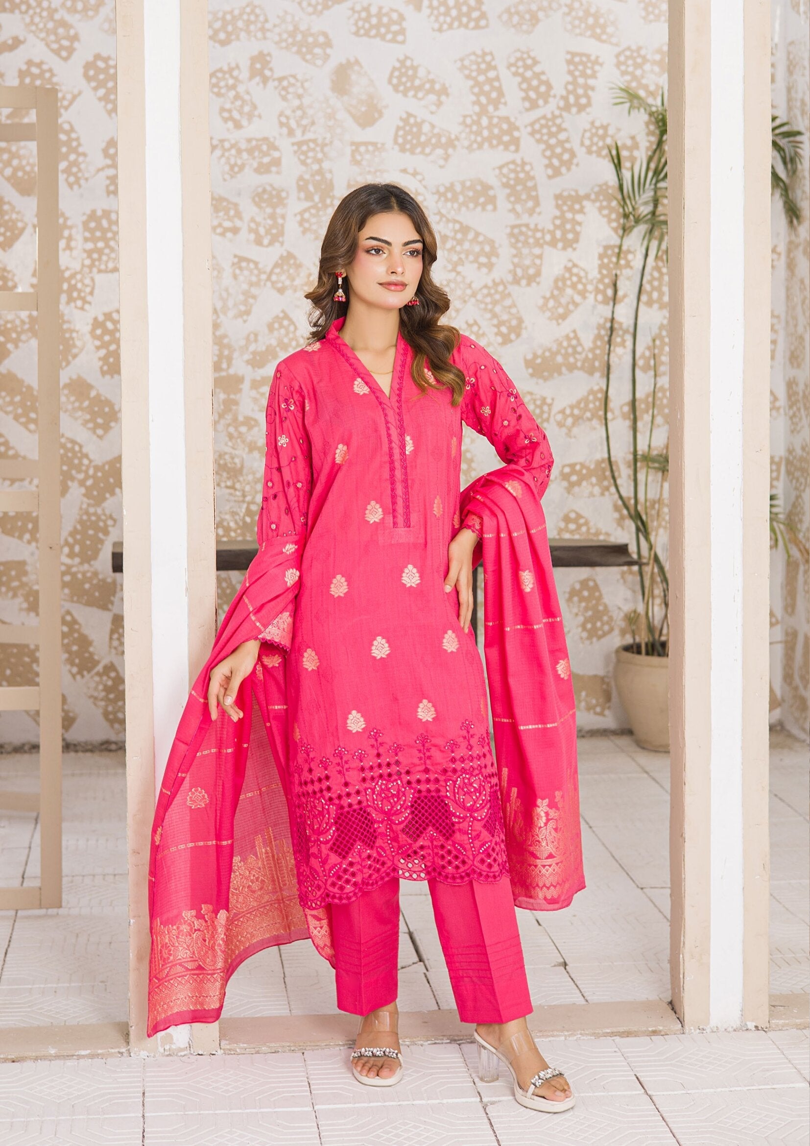 BONANZA SATRANGI LUXURY JACQUARD | 3 PIECE UNSTITCHED SUIT