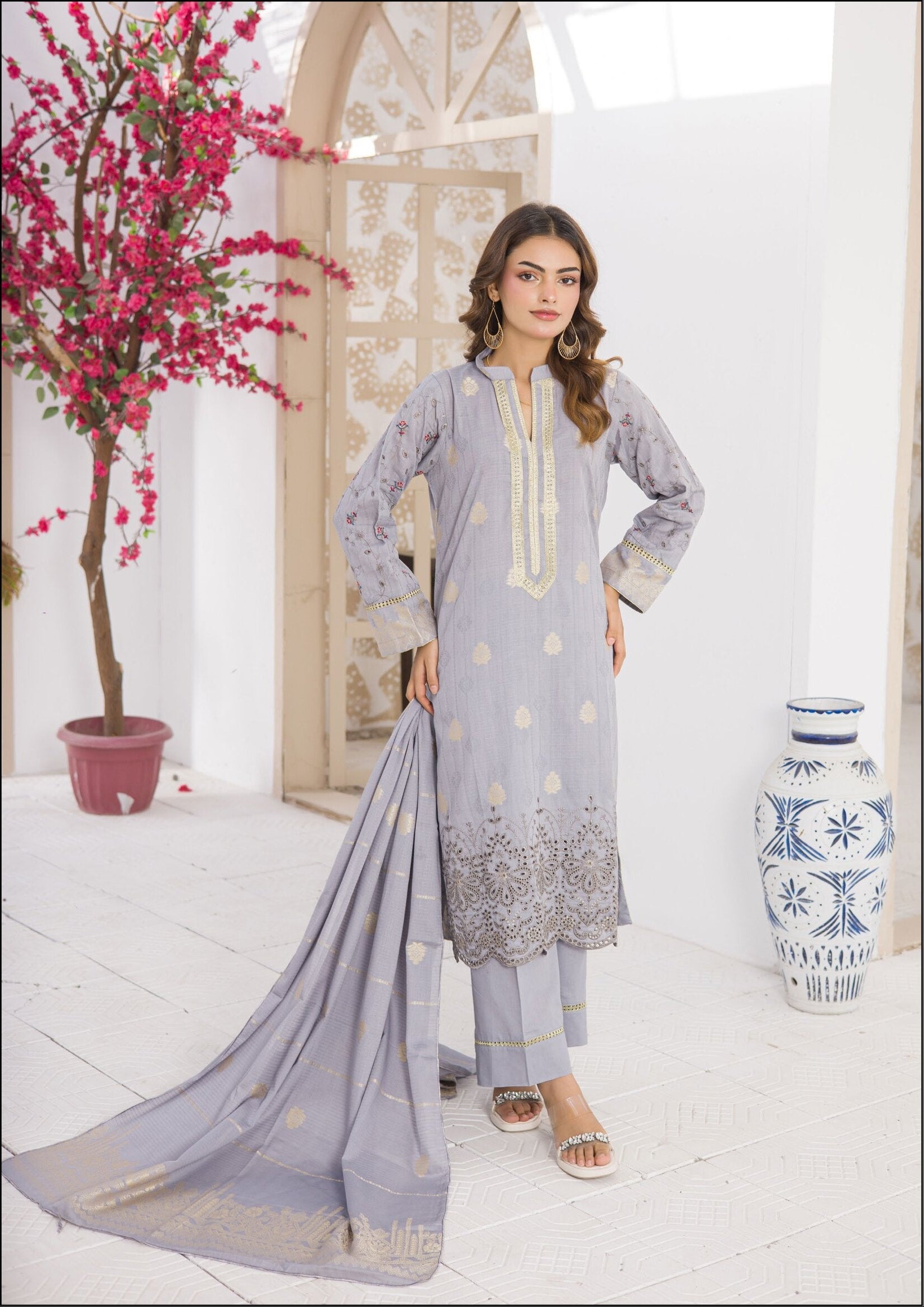 BONANZA SATRANGI LUXURY JACQUARD | 3 PIECE UNSTITCHED SUIT