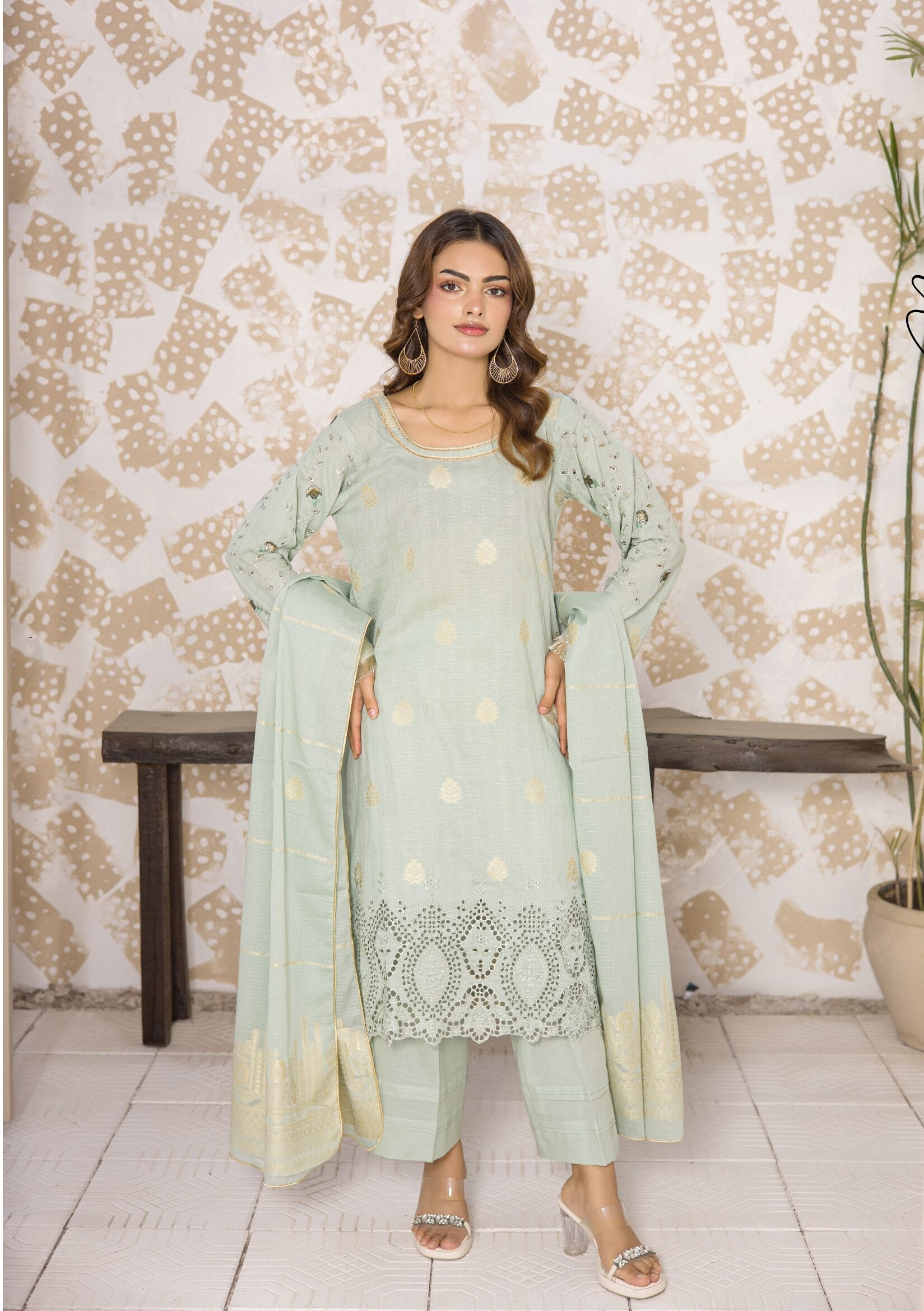 BONANZA SATRANGI LUXURY JACQUARD | 3 PIECE UNSTITCHED SUIT