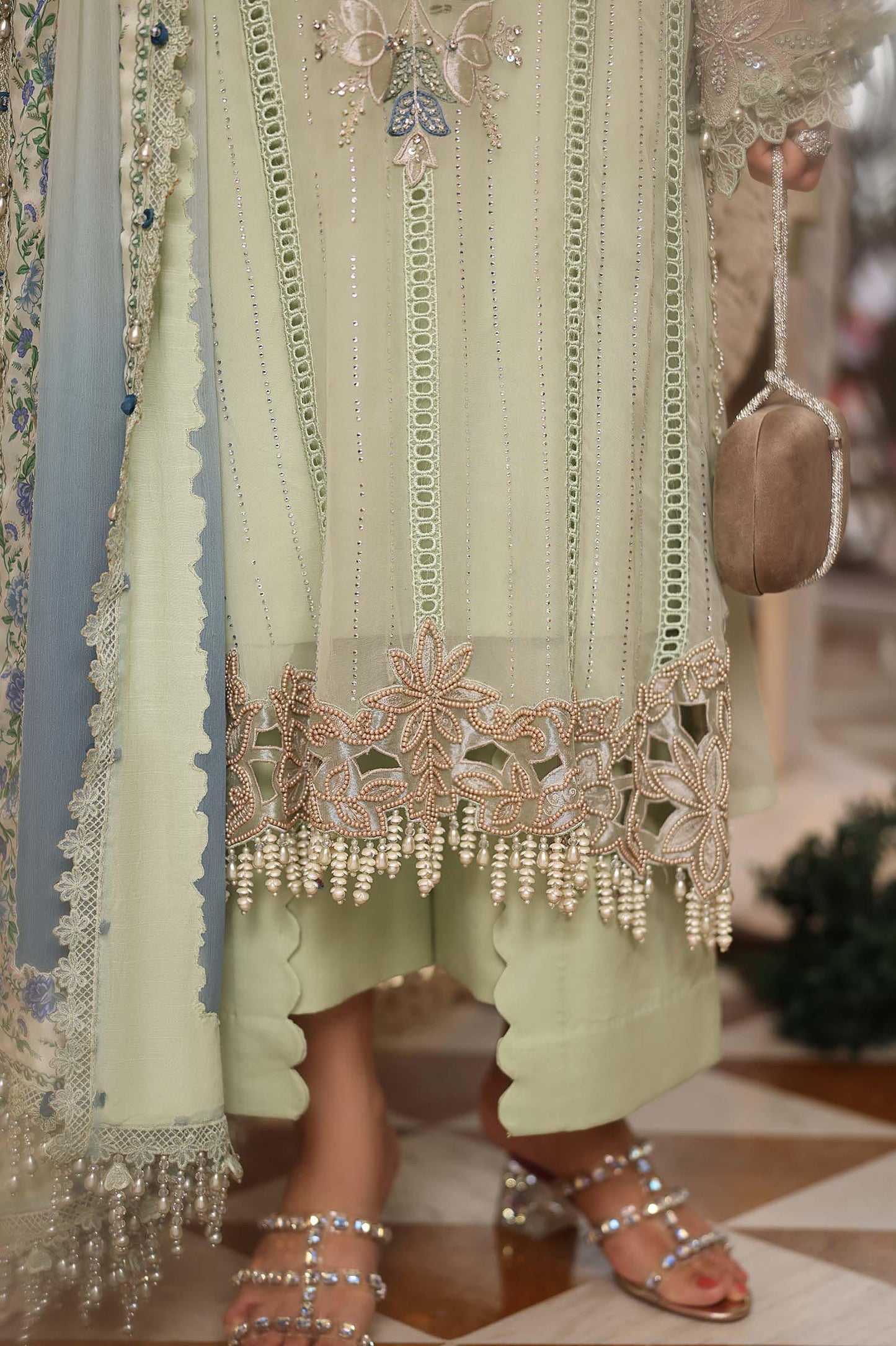 MARIA.B | 3 Piece Unstitched | Embroidered Chiffon Suit