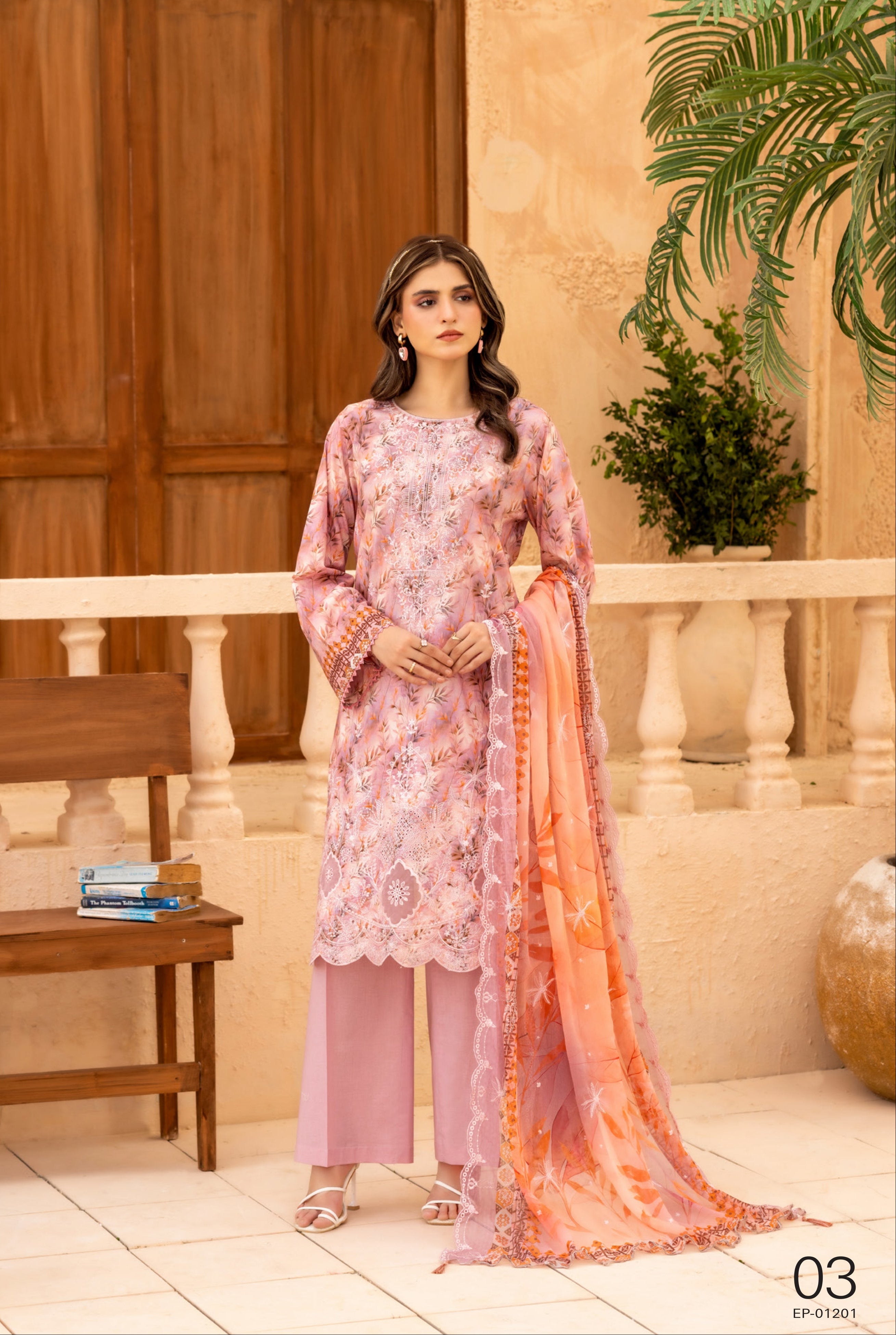 ELAYA PRINTS | MONARQ | UNSTITCHED 3PC SUIT