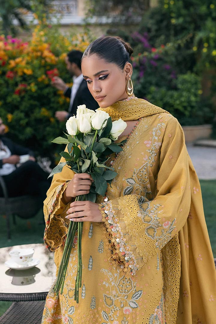 Elaf Embroidered Unstitched 3-Piece Suit Ewk-1b Florigold