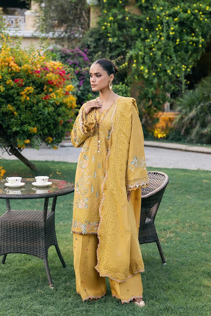 Elaf Embroidered Unstitched 3-Piece Suit Ewk-1b Florigold