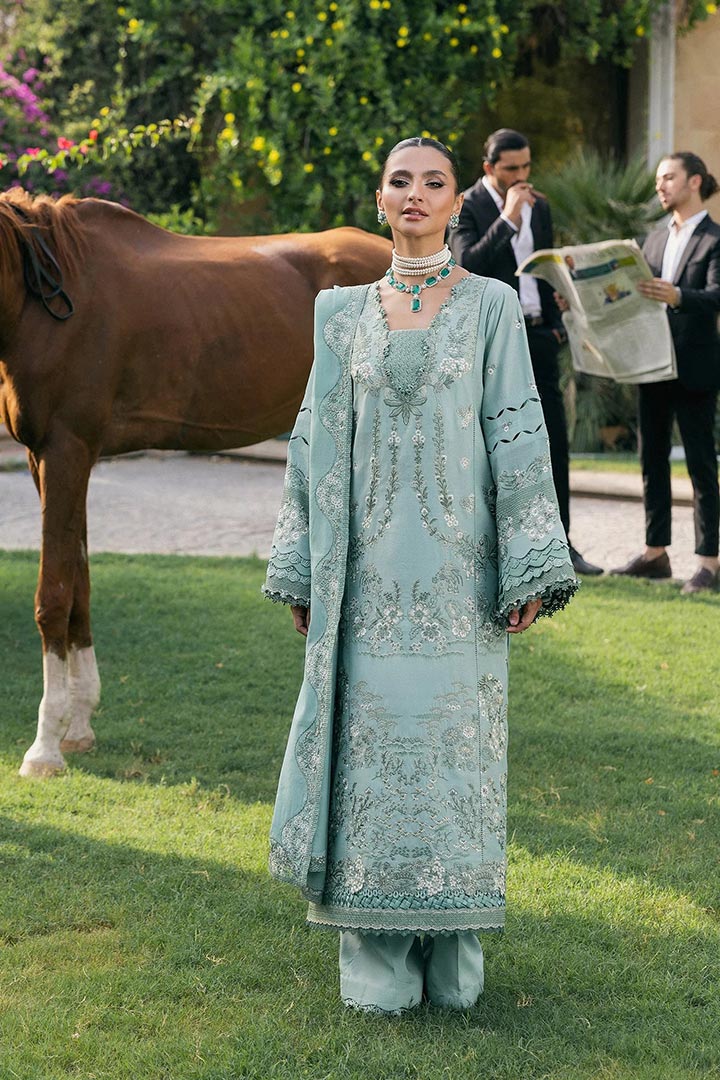 Elaf Embroidered Unstitched 3-Piece Suit Ewk-7a Mintfrost
