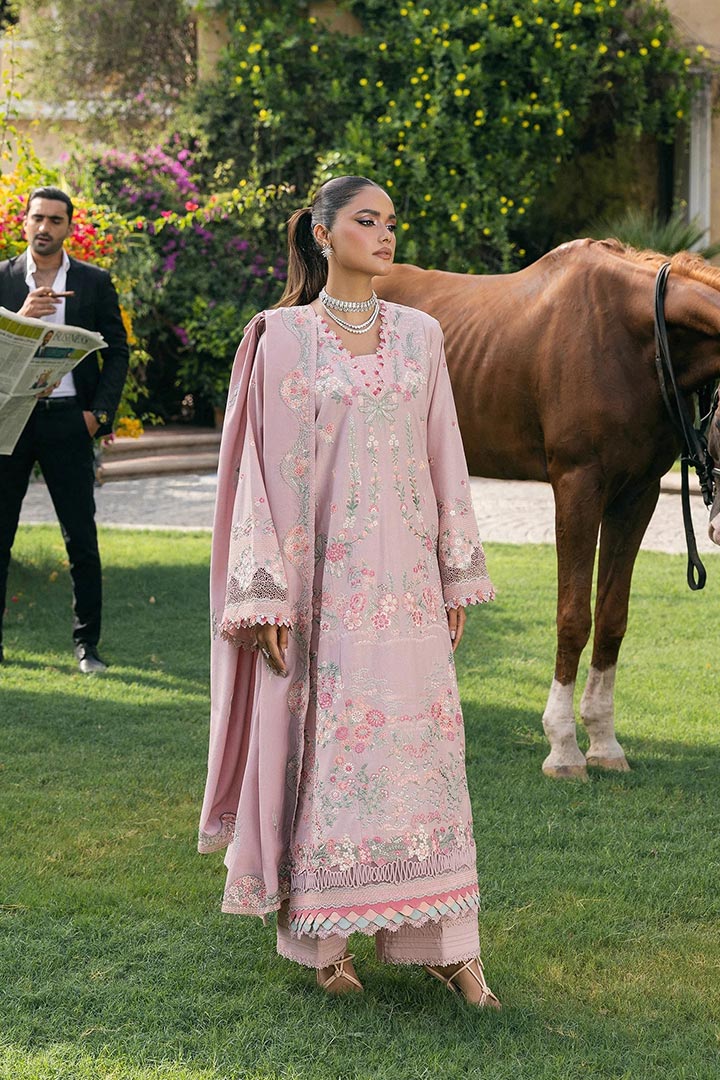 Elaf Embroidered Unstitched 3-Piece Suit Ewk-7b Hushpink