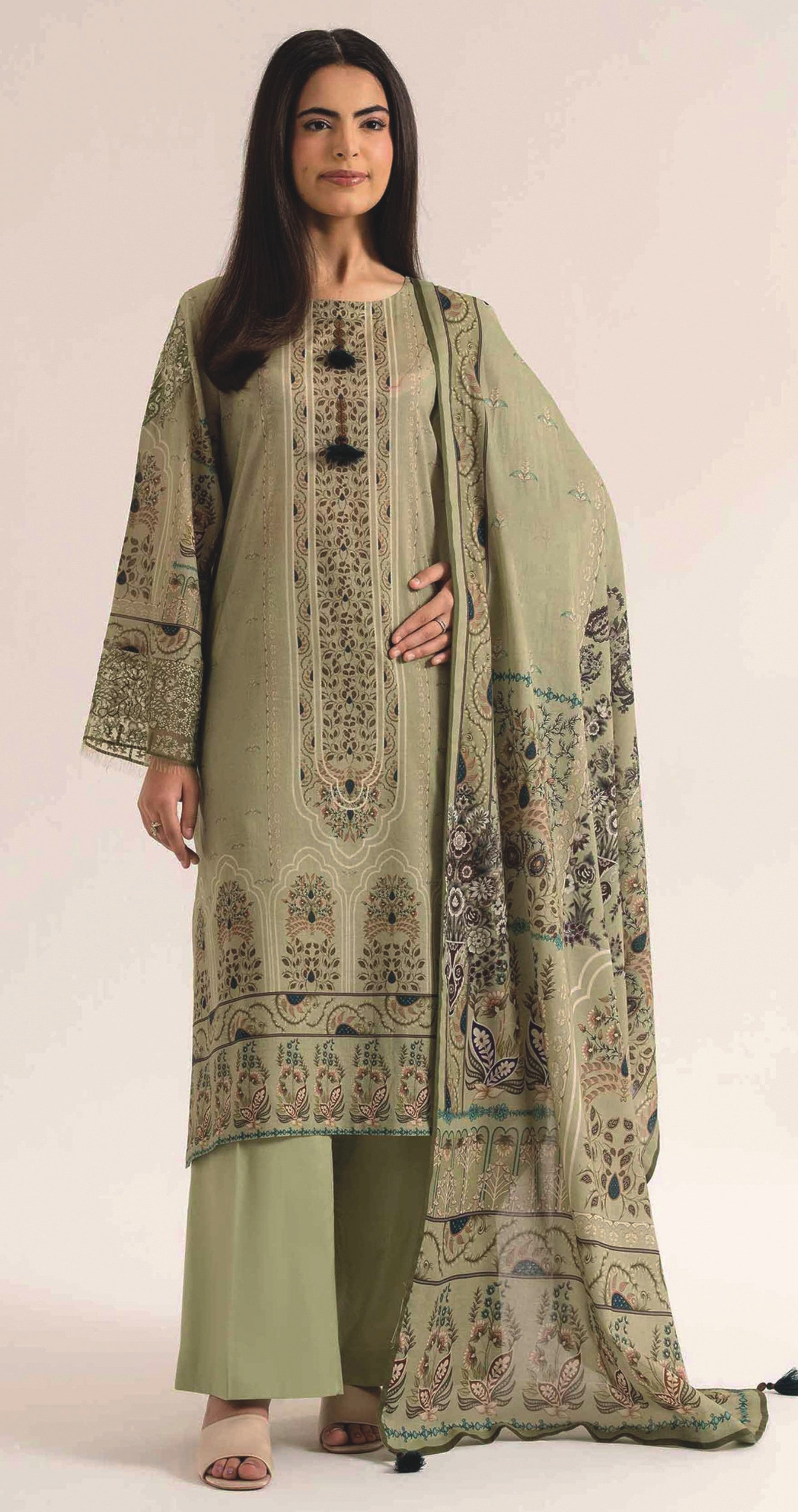 Nishat | Embroidered Lawn | Design 02 | Unstitched 3-Piece Suit