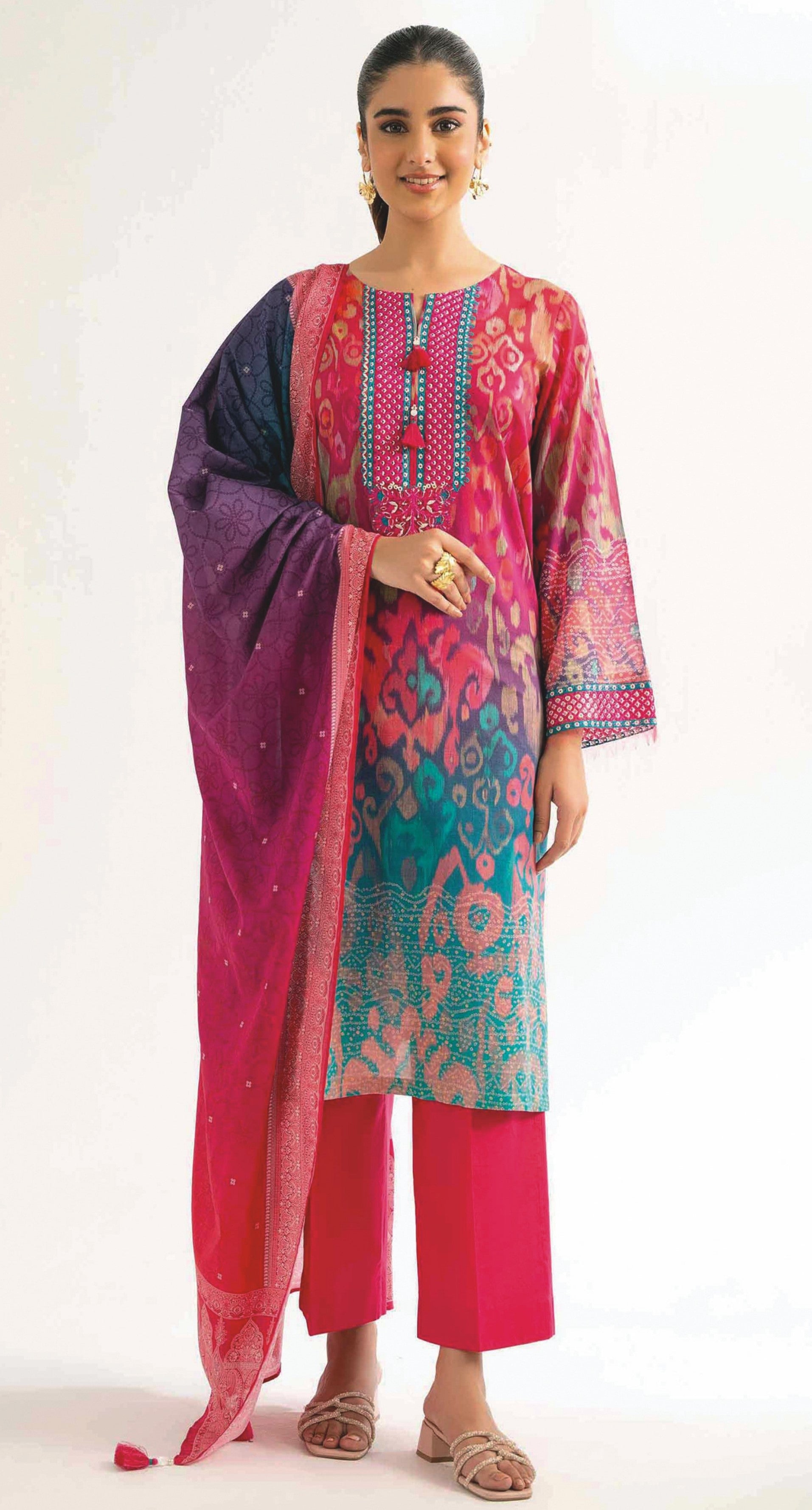 Nishat | Embroidered Lawn | Design 03 | Unstitched 3-Piece Suit