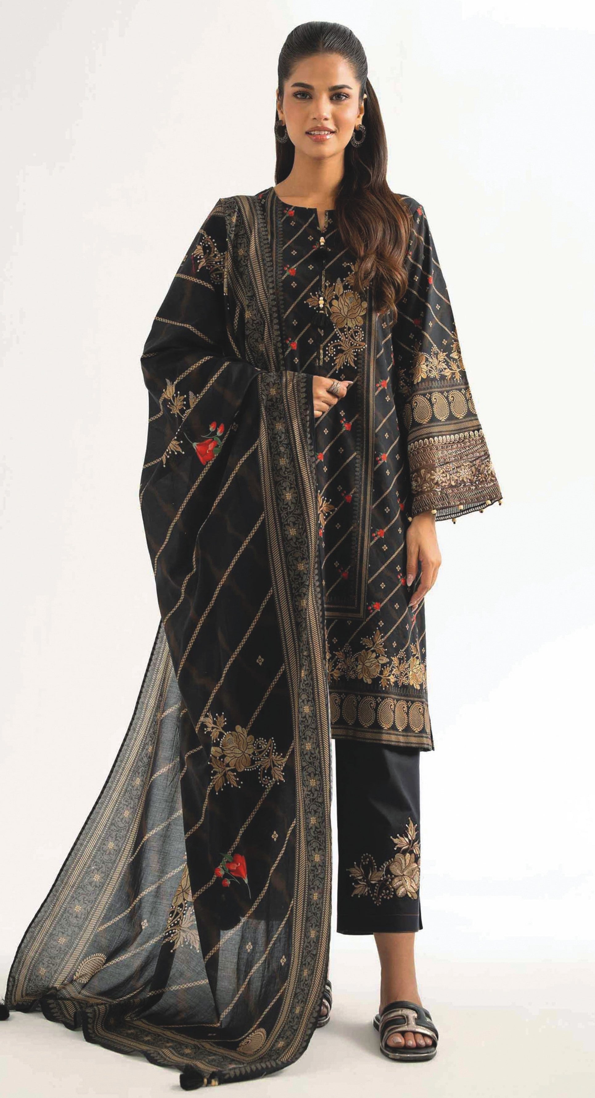 Nishat | Embroidered Lawn | Design 08 | Unstitched 3-Piece Suit