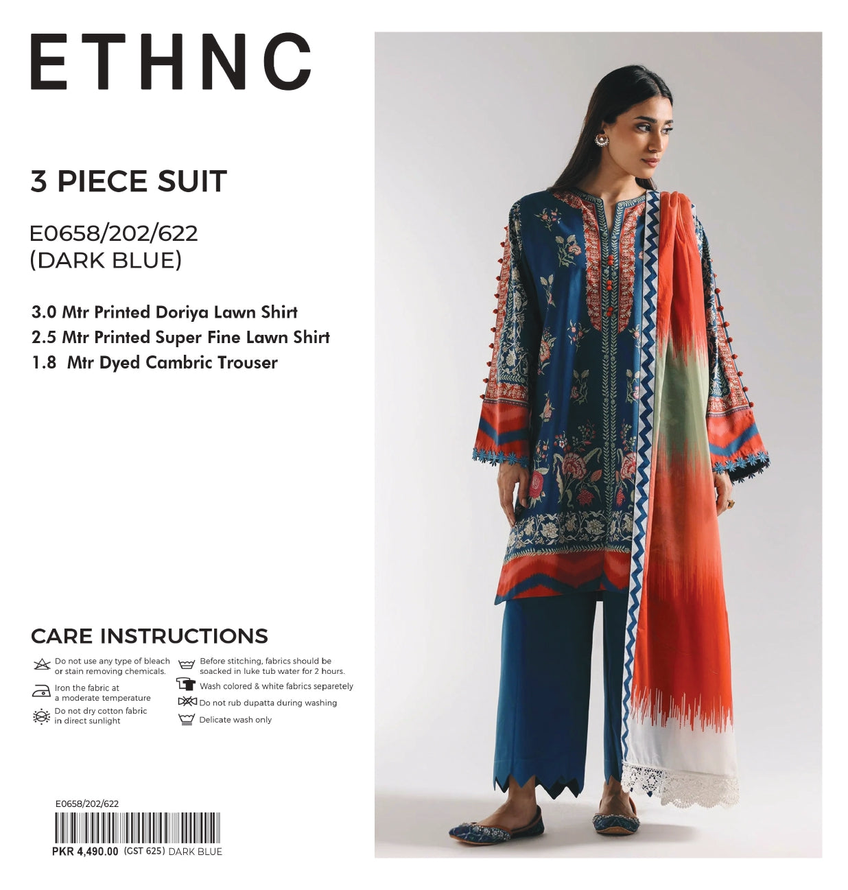 Ethnc | Design 01 | 3-Piece Lawn Suit