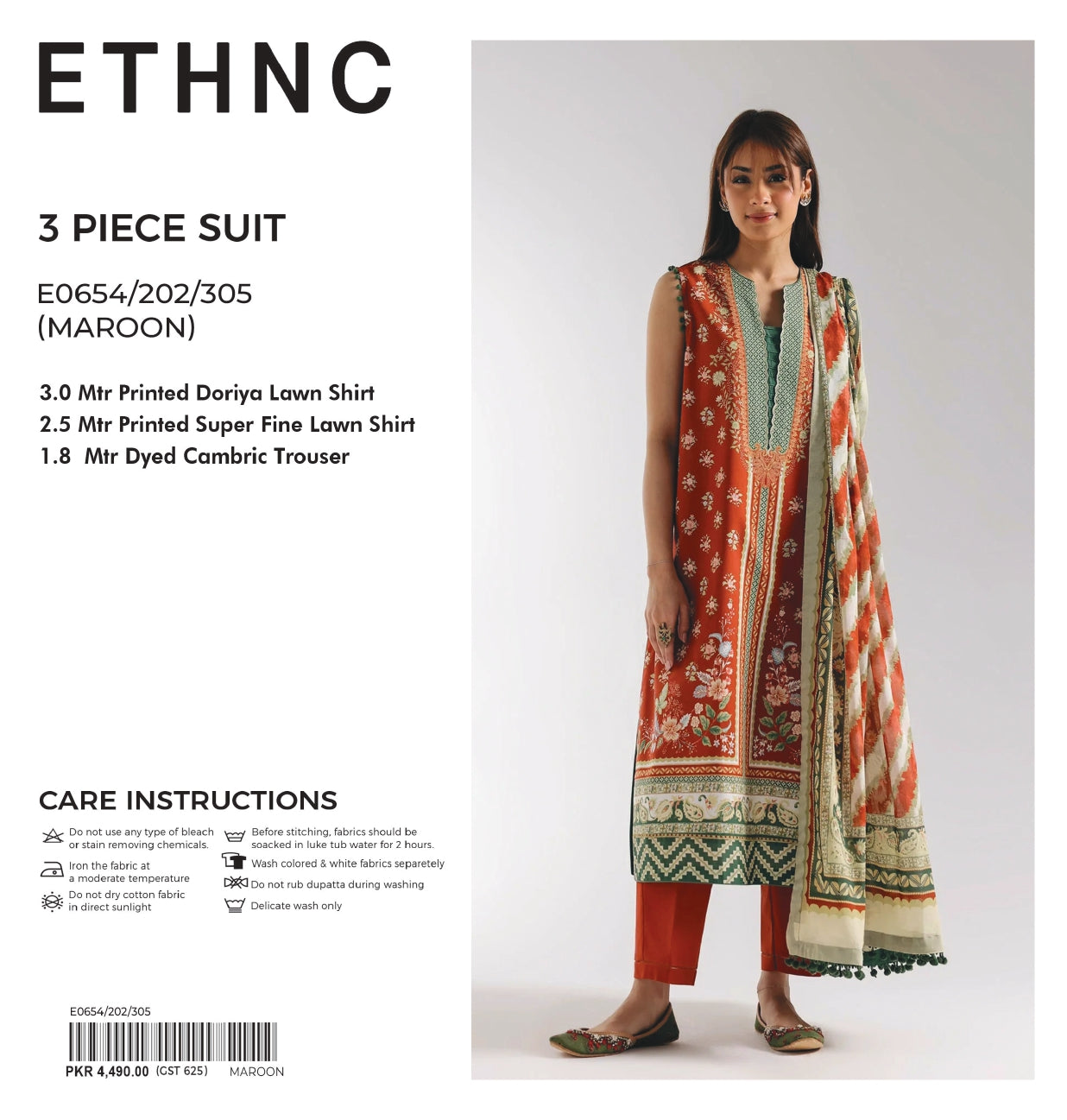Ethnc | Design 05 | 3-Piece Lawn Suit