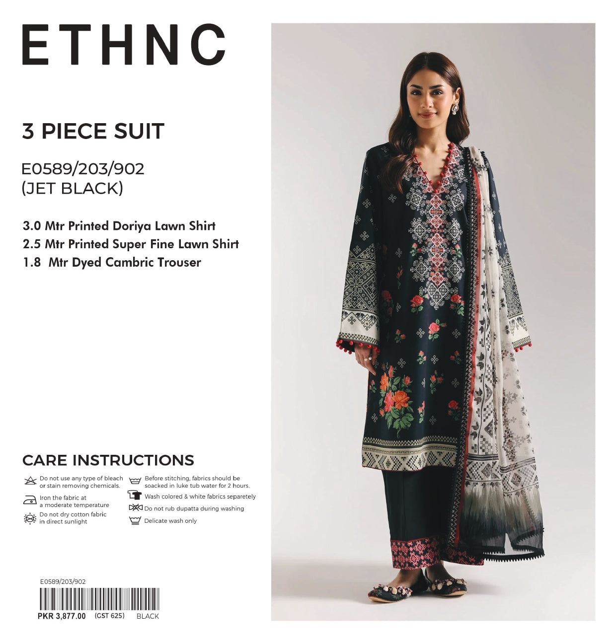 Ethnc | Design 06 | 3-Piece Lawn Suit