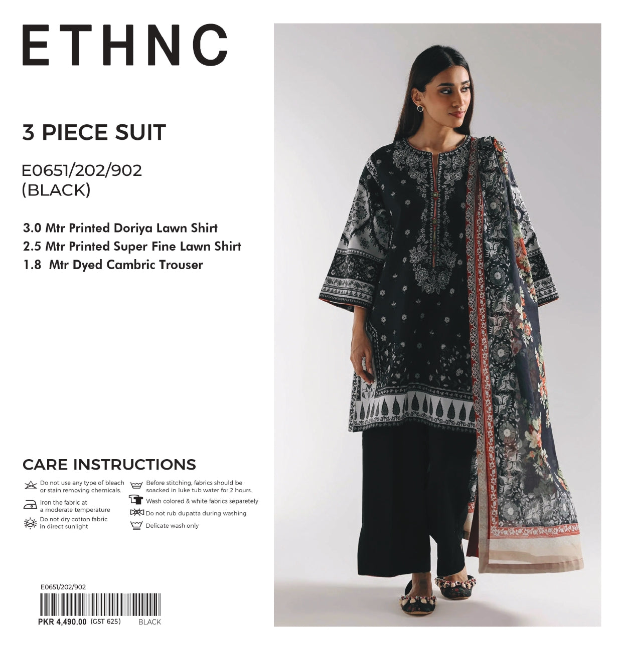 Ethnc | Design 08 | 3-Piece Lawn Suit