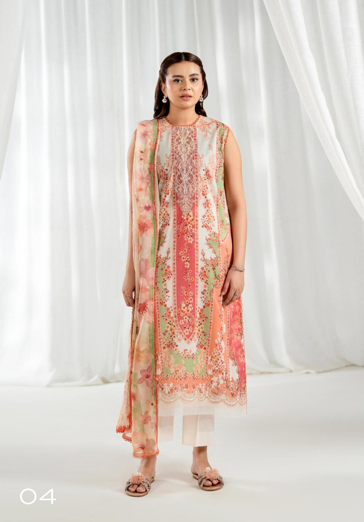 GULAL | UNSTITCHED 3-PIECE | EMBROIDERED LAWN SUIT
